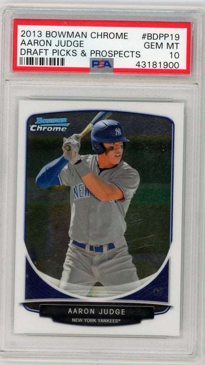 Baseball Bowman Aaron Judge 2013 Bowman Chrome #Bdpp19 PSA 10