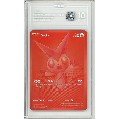 Pokémon Pokemon Graded: Victini 171/86 Black Bolt (2025) Red Monochrome Holo Tag 10