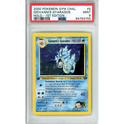 Pokémon Pokemon Graded: Giovanni'S Gyarados 1st Edition 5/132 Gym Challenge (2000) Holo PSA 9