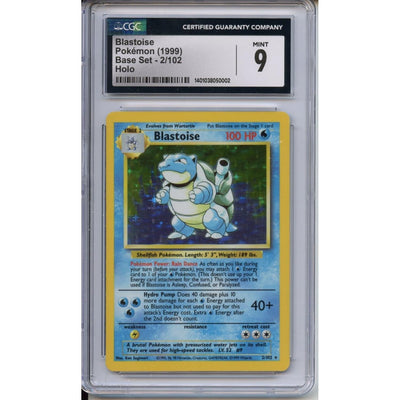 Pokémon Pokemon Graded: Blastoise 2/102 Base Set (1999) Holo CGC 9