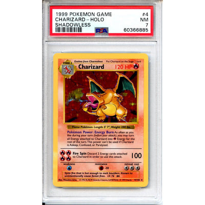 Pokémon Pokemon Graded: Shadowless Charizard PSA 7