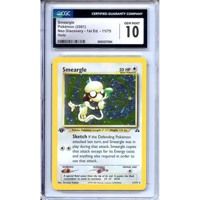 Pokémon Pokemon Graded: Smeargle 1st Edition 11/75 Neo Discovery (2001) CGC 10