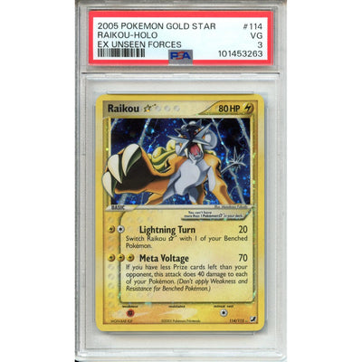 Pokémon Pokemon Graded: Gold Star Raikou PSA 3