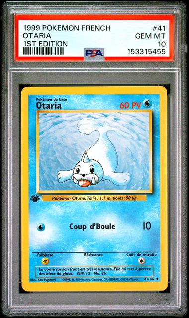 Sports PSA 10 Otaria 1st Edition French