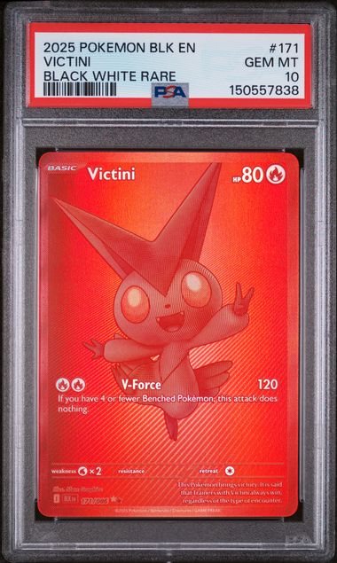 Pokémon Victini 2025 PokéMon Scarlet & Violet Black White Rare 171/086 PSA 10