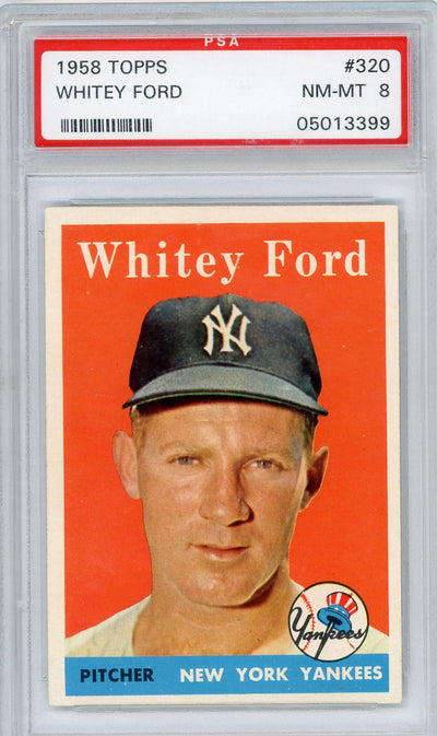 Baseball Topps Whitey Ford 1958 Topps #320 PSA 8
