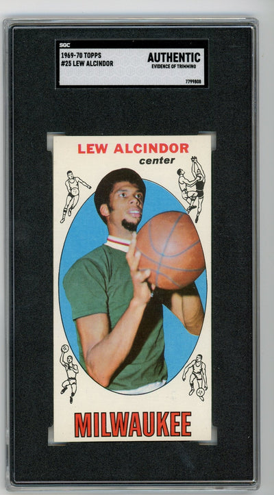 Basketball Topps Lew Alcindor 1969-70 Topps #25 SGC Authentic