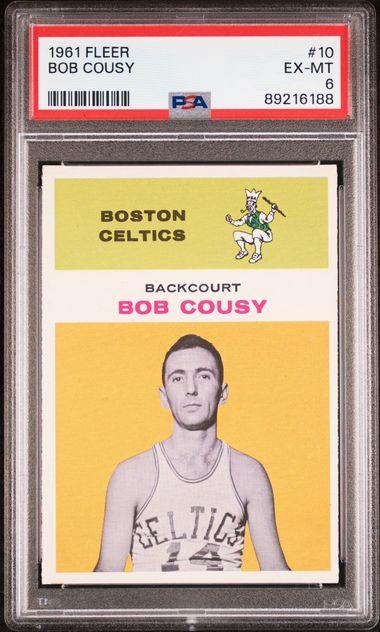 Basketball Bob Cousy 1961 Fleer #10 PSA 6