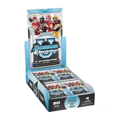 Baseball Bowman 2025 Bowman University Chrome Football Hobby 12 Box Case