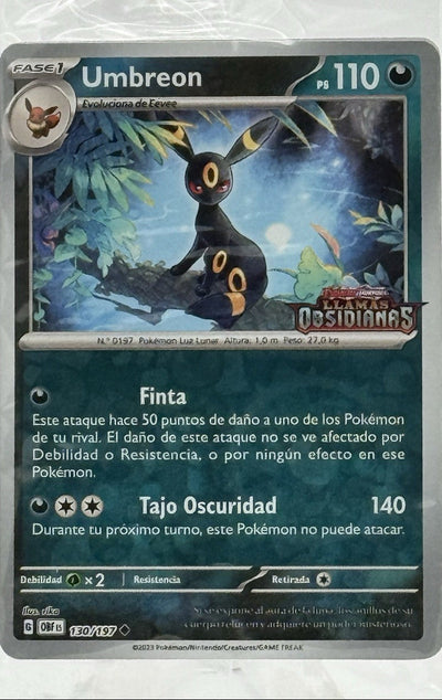 Sports Spanish Umbreon (130/197) Obsidian Flames Sealed Promo