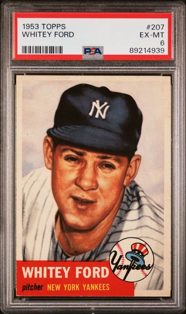 Baseball Topps Whitey Ford 1953 Topps #207 PSA 6