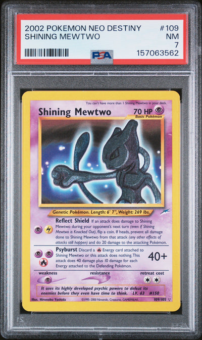 Pokémon PSA 7 Shining Mewtwo #109/105 Neo Destiny Unlimited