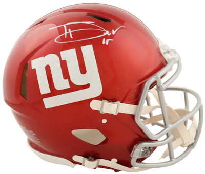 Football Tommy Devito Autographed Signed Full Size Authentic On-Field Giants NFL Speed Helmet (Beckett)
