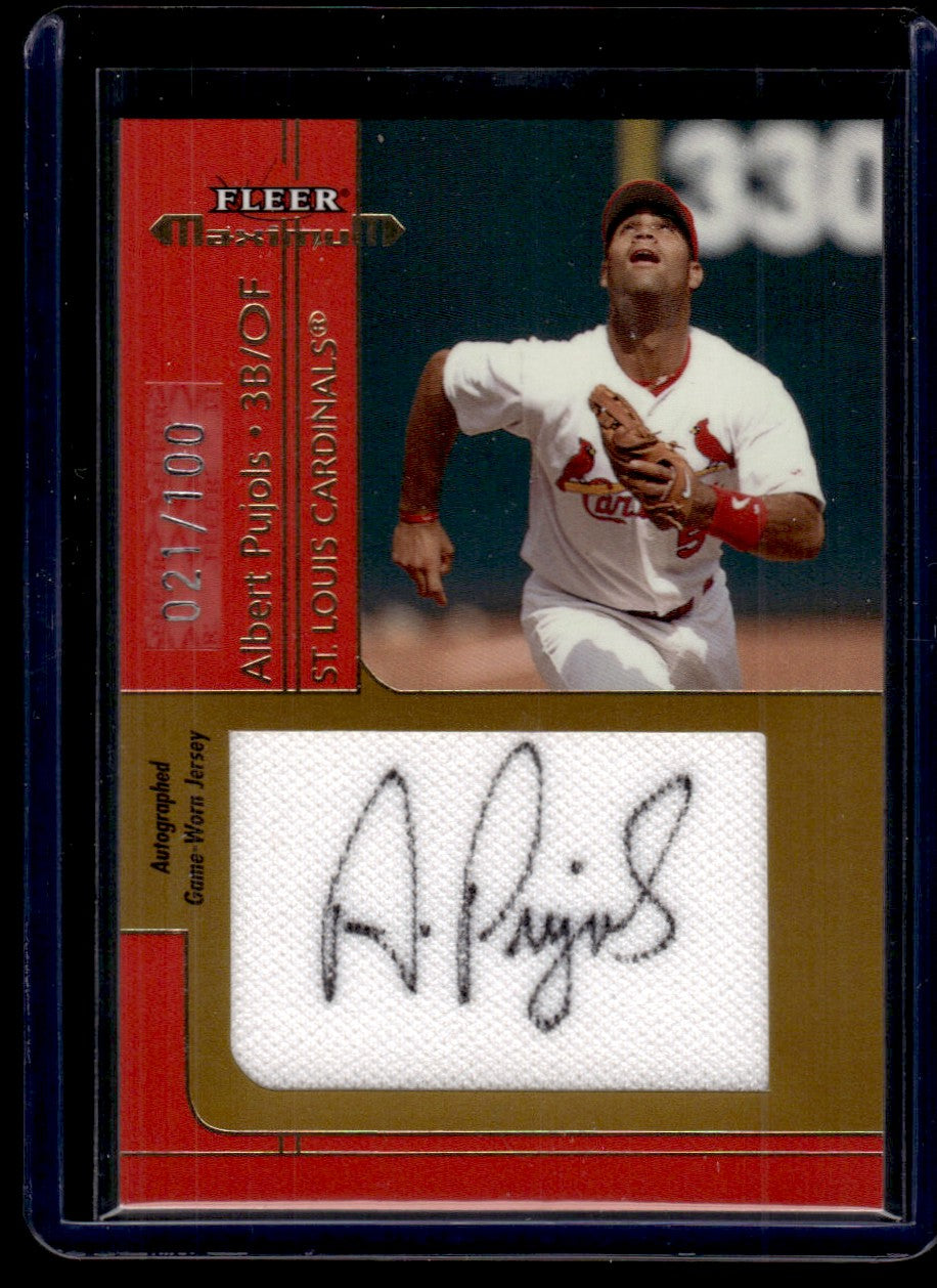 Pokémon Panini 2002 Fleer Maximum Albert Pujols /100 St. Louis Cardinals Auto