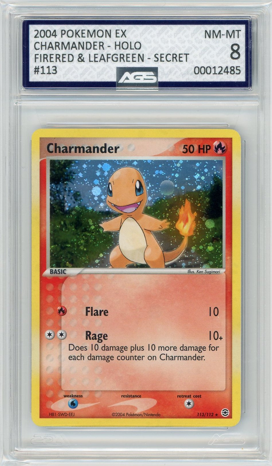 Ags (Nm-Mt 8) Charmander #113 - Ex Firered & Leafgreen (#00012485)
