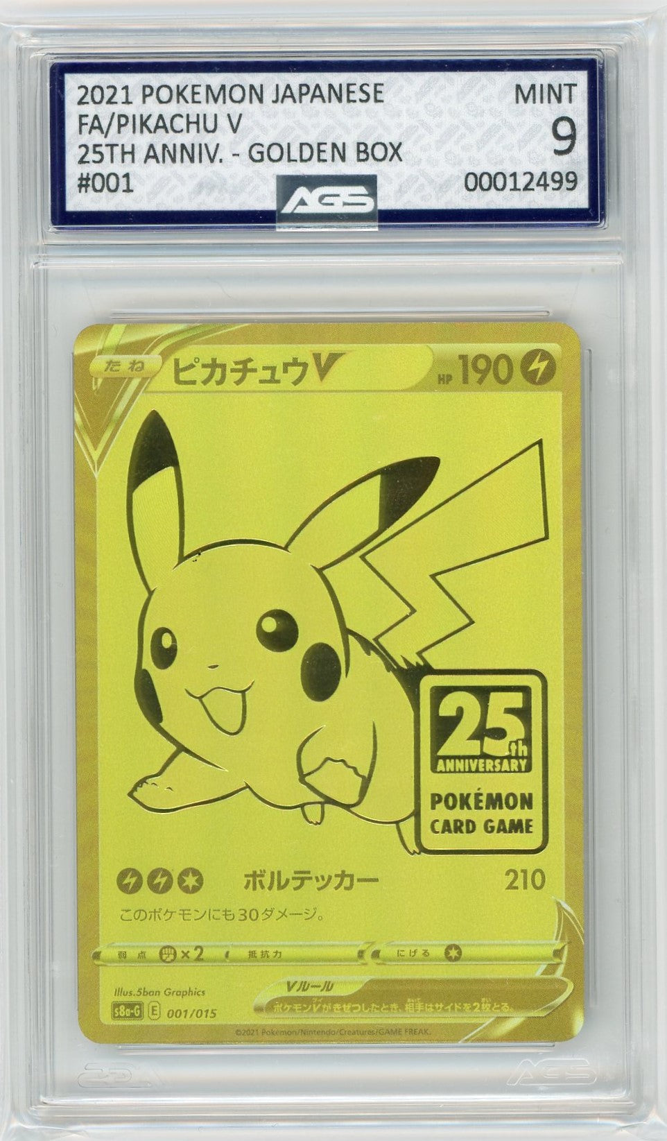 Ags (Mint 9) Pikachu V #145 (Japanese) - Celebrtions (#00012499)