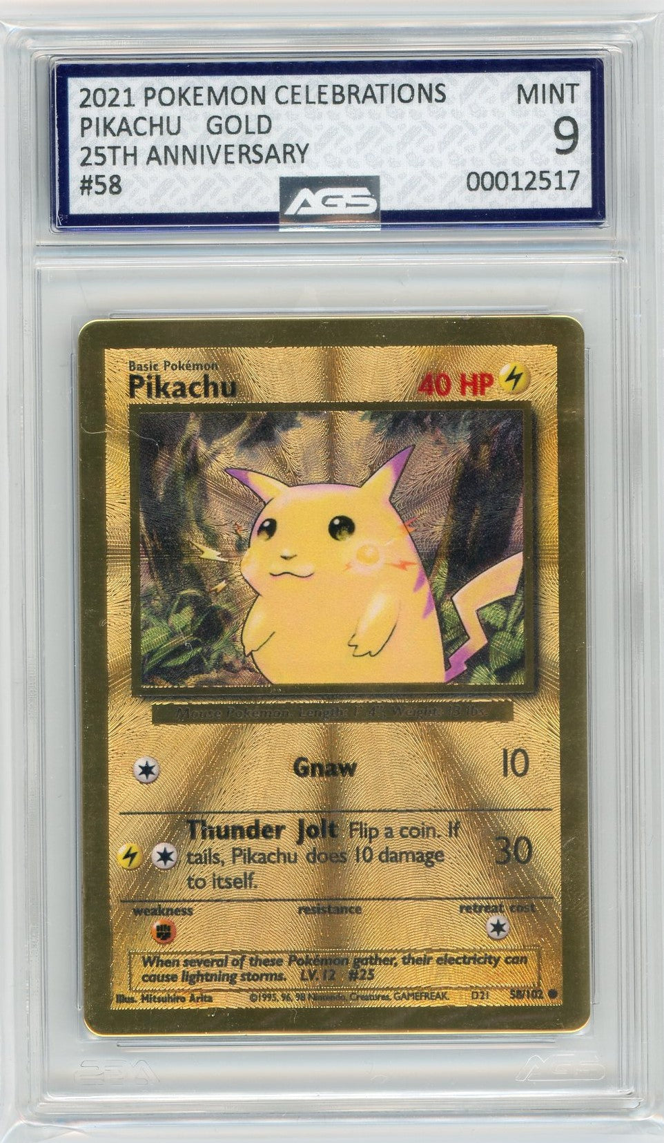 Ags (Mint 9) Pikachu #38/102 - Celebrations (#00012517)