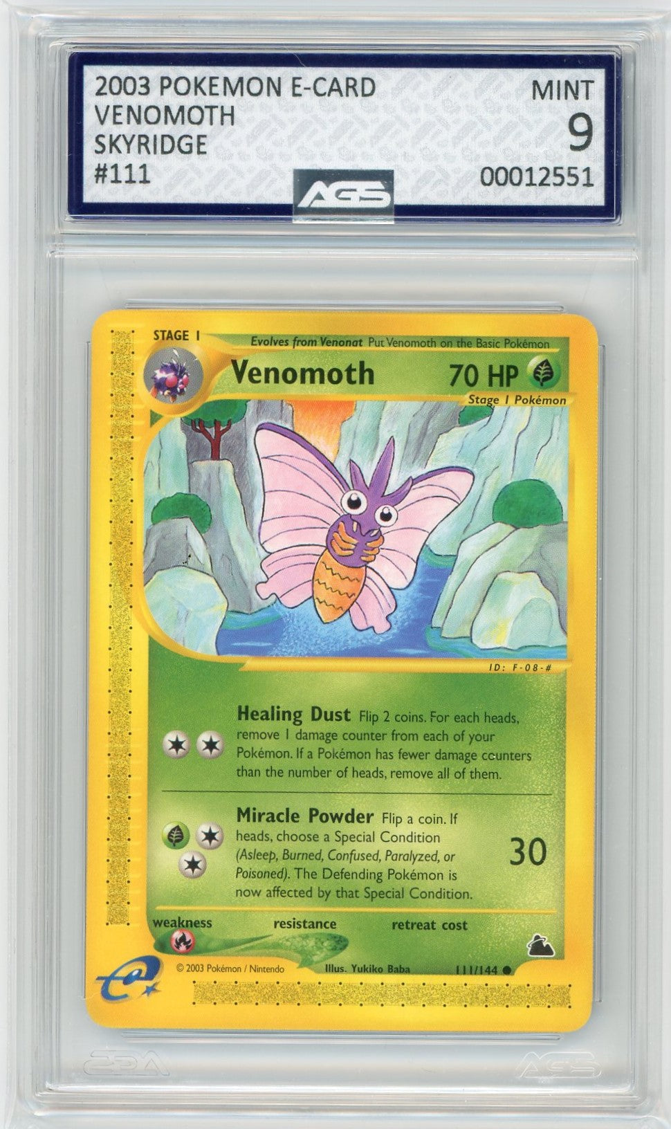 Ags (Mint 9) Venomoth #111 - Skyridge (#00012551)