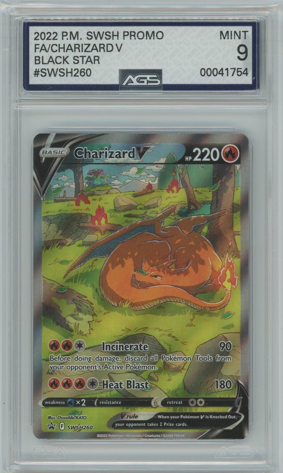 Ags (Mint 9) Charizard V #Swsh260 - Sword & Shield Promos (#00041754)