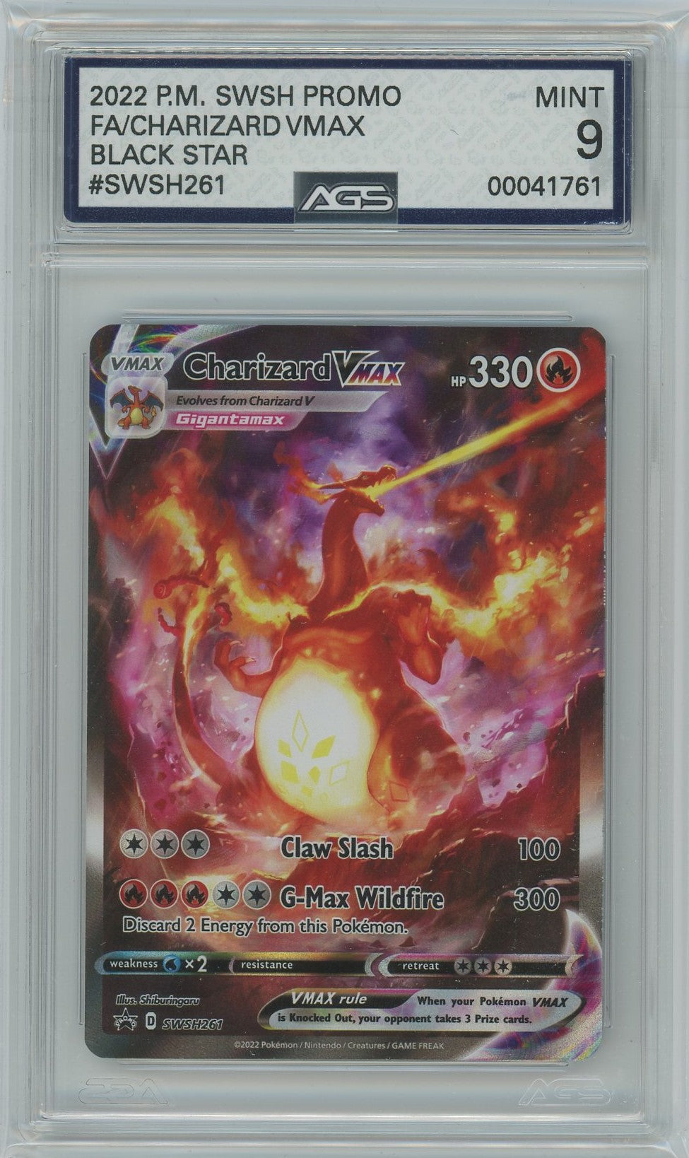 Ags (Mint 9) Charizard Vmax #Swsh261 - Sword & Shield Promos (#00041761)