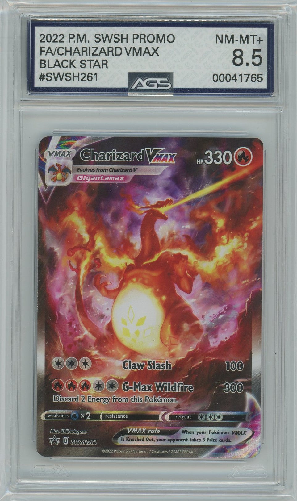 Ags (Nm-Mt+ 8.5) Charizard Vmax #Swsh261 - Sword & Shield Promos (#00041765)