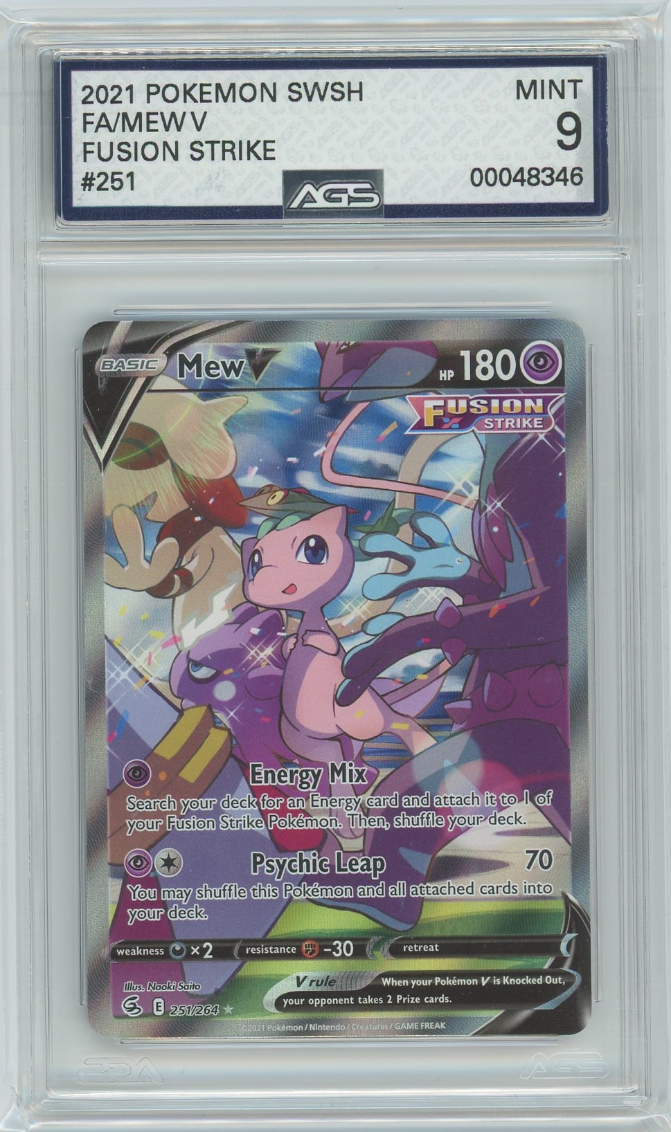 Ags (Mint 9) Mew V #251 - Fusion Strike (#00048346)