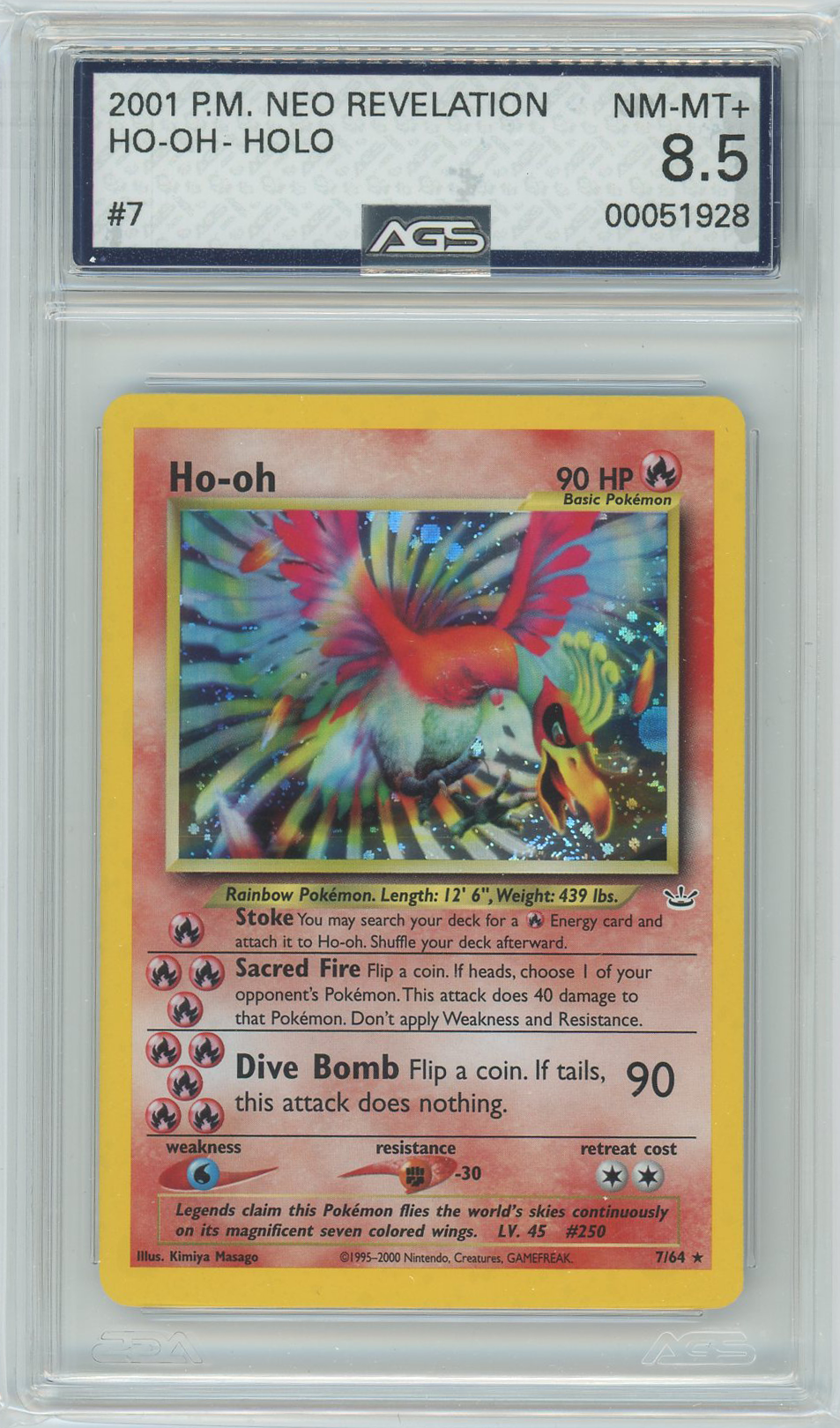Ags (Nm-Mt+ 8.5) Ho-Oh #7 - Neo Revelation (#00051928)