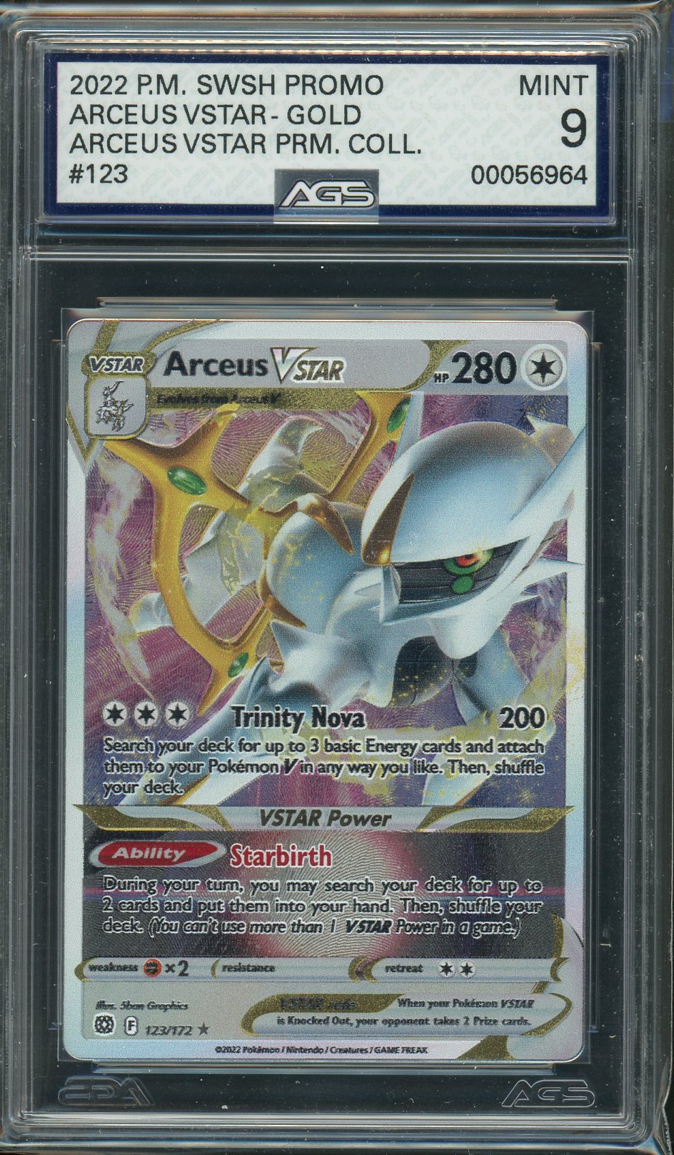 Ags (Mint 9) Arceus Vstar #123 - Arceus Vstar Ultra-Premium Collection (Metal) (#00056964)