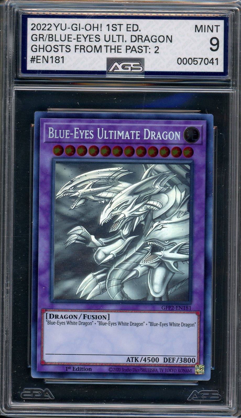 Ags (Mint 9) Blue-Eyes Ultimate Dragon #En181 - Ghosts From The Past The 2Nd Haunting (#00057041)