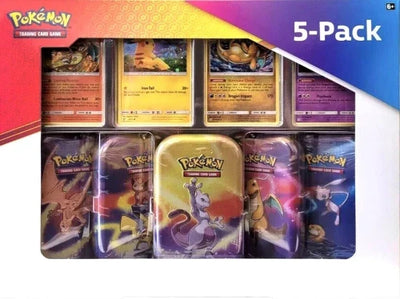 Pokémon Kanto 5-Pack Tin Collection Box