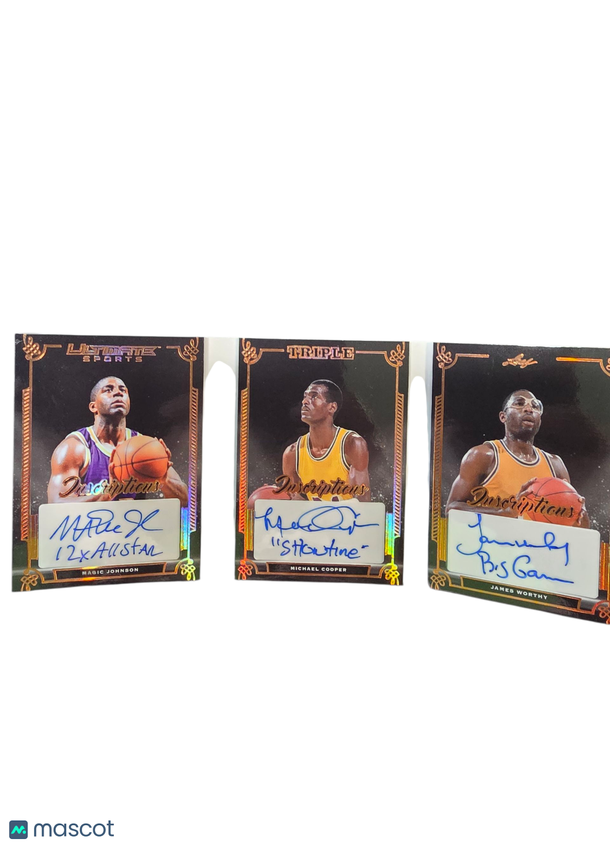 Sports 2024 Leaf Ultimate Magic Johnson Michael Cooper James Worthy Triple Auto /12