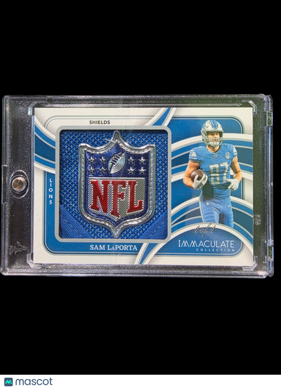 UFC MMA Panini 2024 Panini Immaculate Collection Shields Sam Laporta #Il-Sla Patch NFL Shield