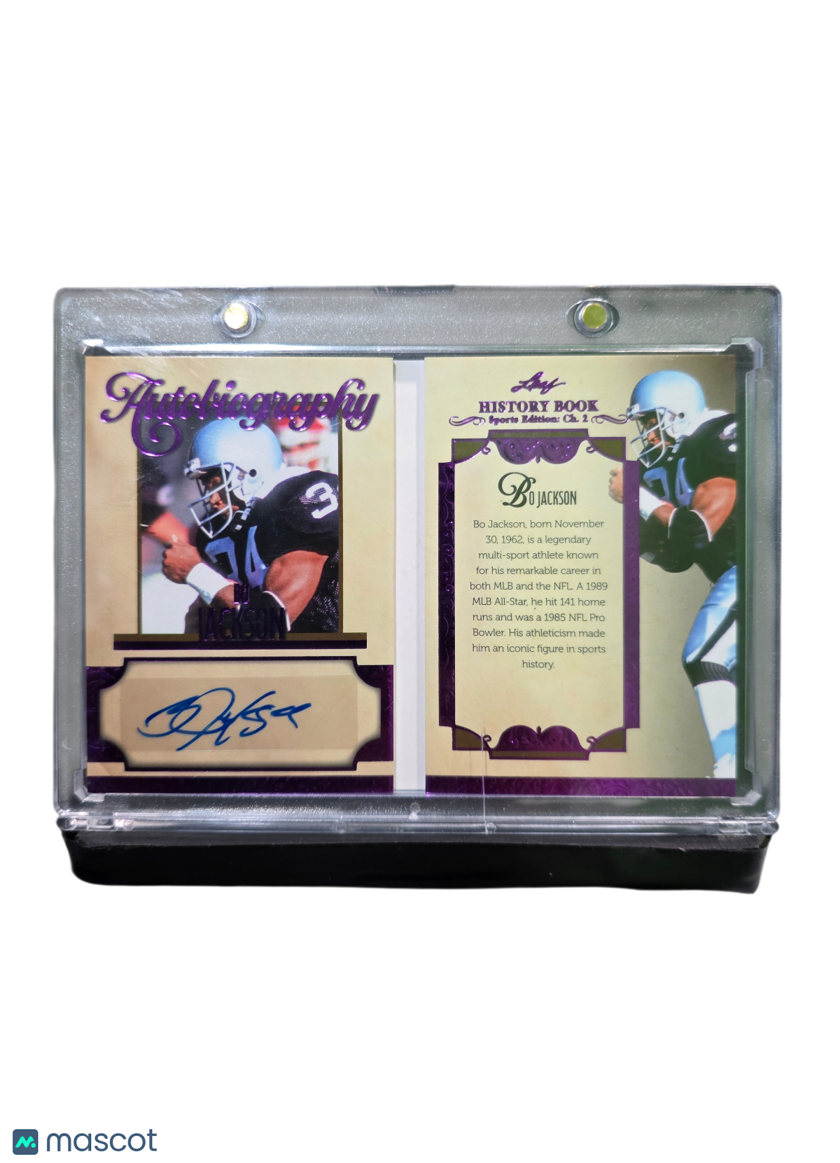 Football 2025 Leaf History Book Sports Edition Vol. 2 Bo Jackson #A-Bj 02/10