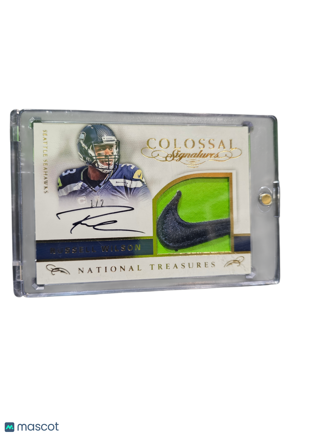 Sports Panini 2017 Panini National Treasures Colossal Signatures Russell Wilson #30 Auto Patch