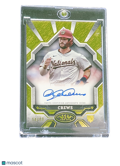 Baseball Topps 2025 Topps Tier One Baseball Dylan Crews #Boa-Dc 14/99