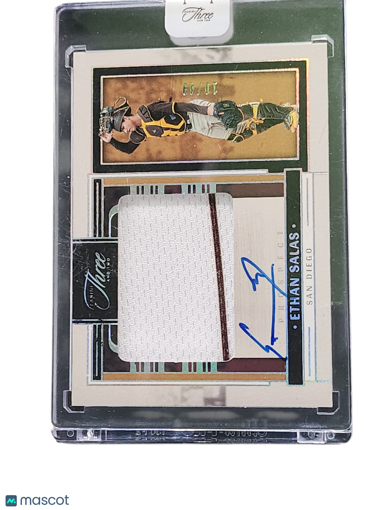 Baseball Panini 2024 Panini Three And Two Baseball Ethan Salas #Pja-Es Jersey Patch