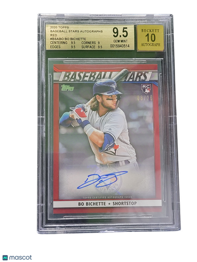 Baseball Topps 2020 Topps Baseball Stars Autographs Red Bo Bichette #Bsabo BGS 9.5 Auto 10