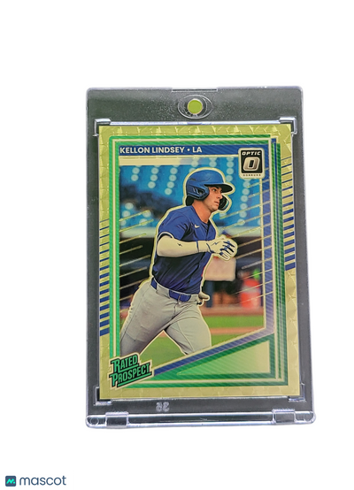 Sports Panini 2025 Panini Donruss Optic Prizm Kellon Lindsey 191 Gold Vinyl 1/1 Rated Prospect