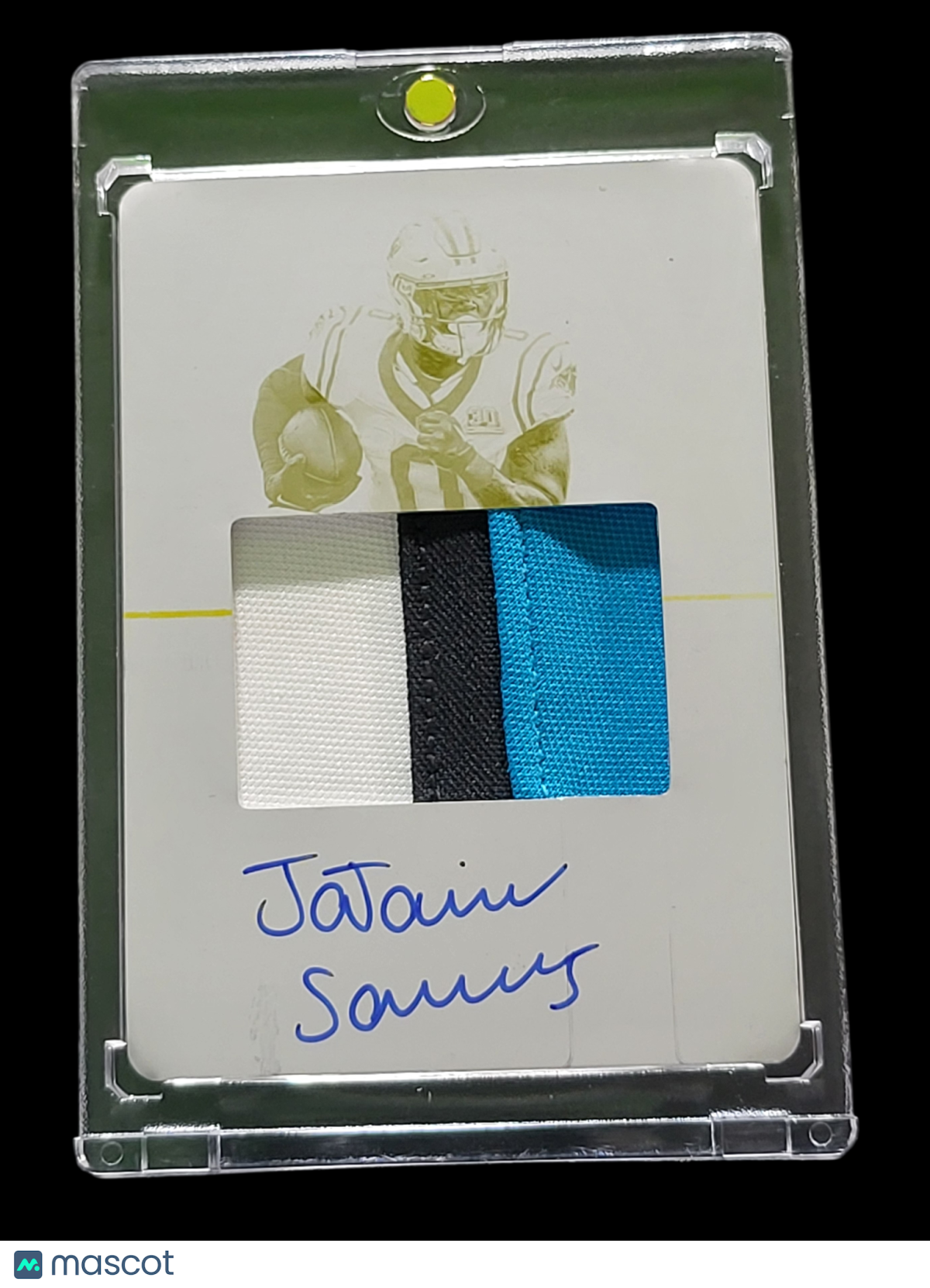 Sports Panini 2025 Panini National Ja'Tavion Sanders #182 Yellow Printing Plate Patch