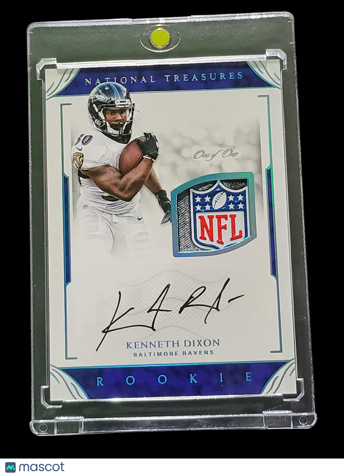 Football Panini 2017 Panini National Treasures Kenneth Dixon #29 Rookie Laundry Tag Shield Patch