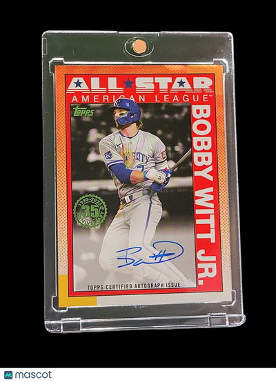 Baseball Topps 2025 Topps 1990 Topps Baseball All-Stars Auto Bobby Witt Jr. #90as-BW Orange