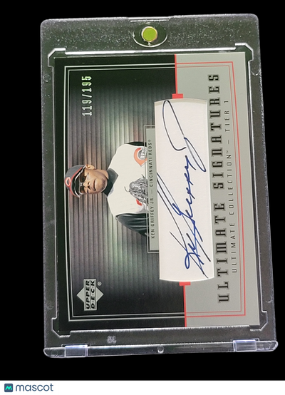 Sports Upper Deck 2002 Upper Deck Ultimate Collection Auto Ken Griffey Jr. #Kg1 Tier 1 /195