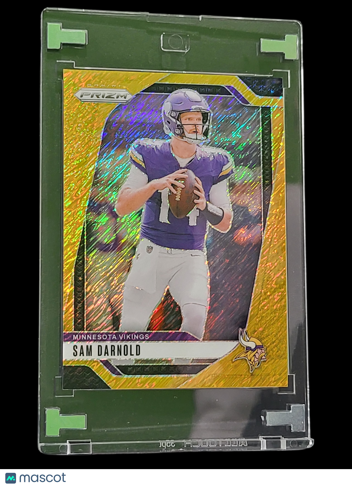 Sports Panini 2024 Panini Prizm Football Sam Darnold #185 Gold Shimmer 02/10