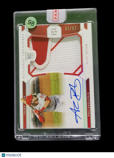 Sports Panini 2021 Panini National Treasures Alec Bohm #169 Patch Rc 10/10