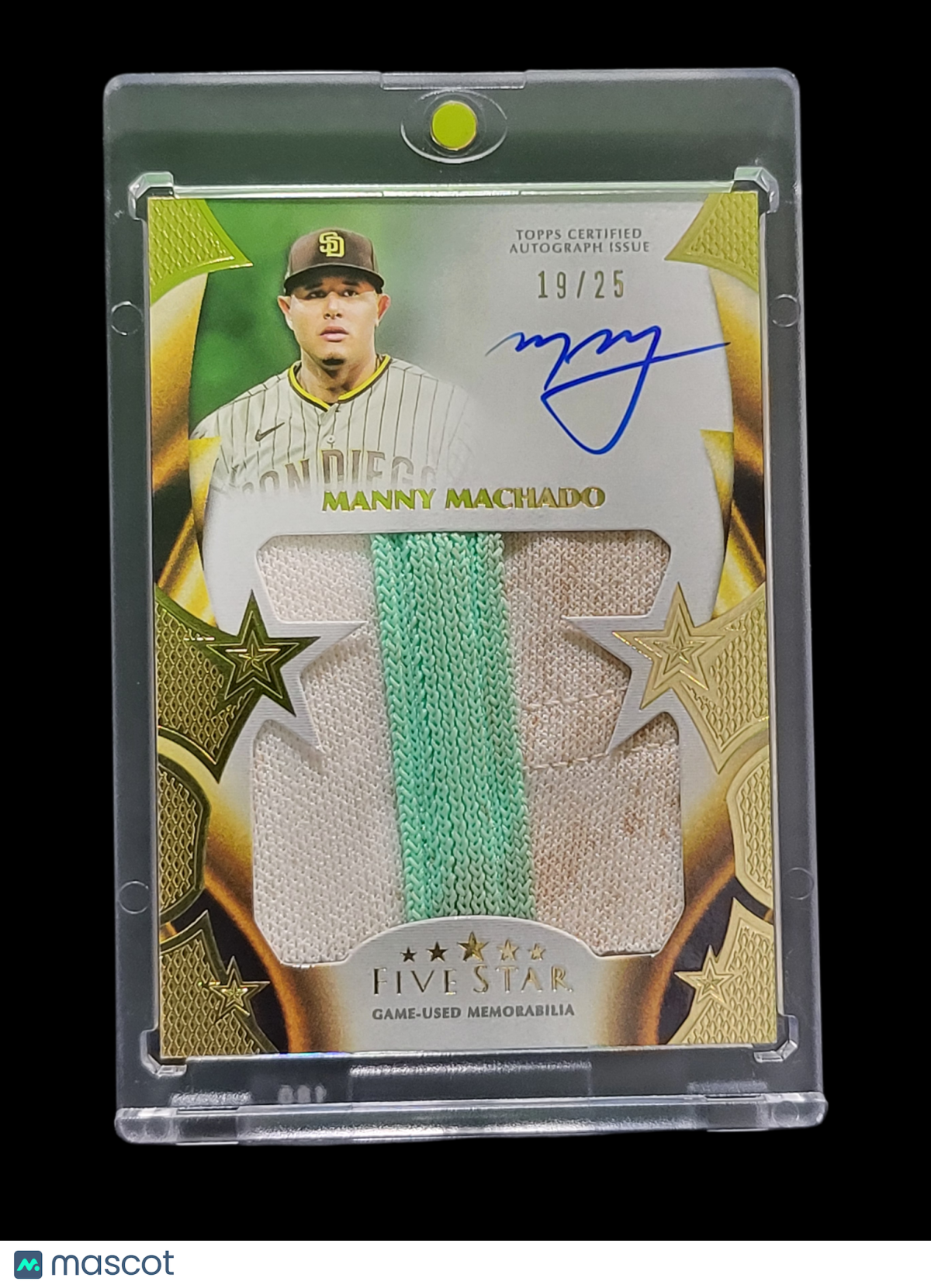 UFC MMA Topps 2023 Topps Manny Machado #Fsjp-Mma Auto Jumbo Patch Relic Card 19/25 Game-Used