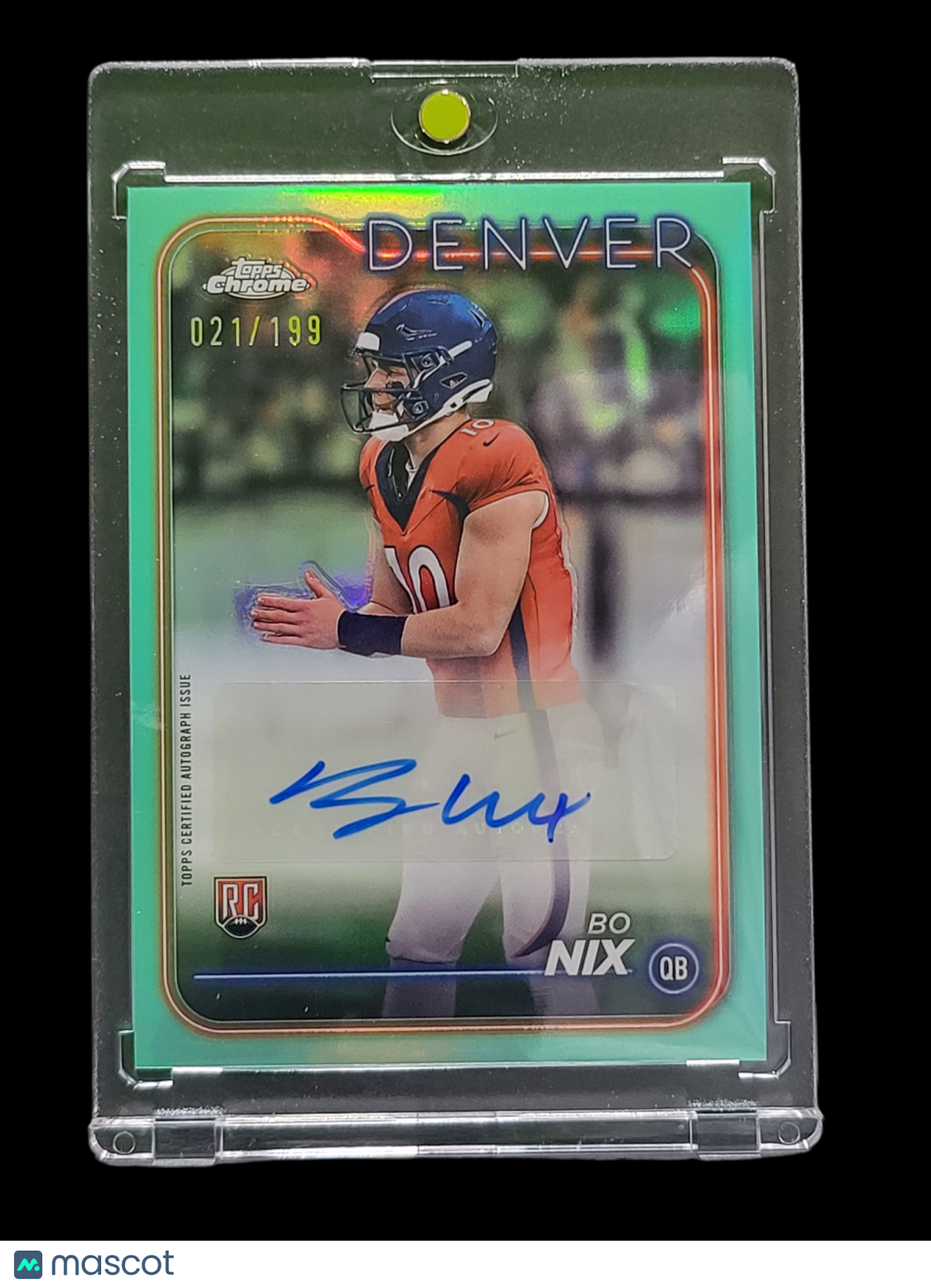 Sports Topps 2024 Topps Chrome Bo Nix #Ra-Bni Green Refractor Rc 021/199
