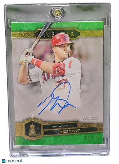Sports Topps 2021 Topps Five Star Mike Trout #Fsa-Mtb Green 10/15