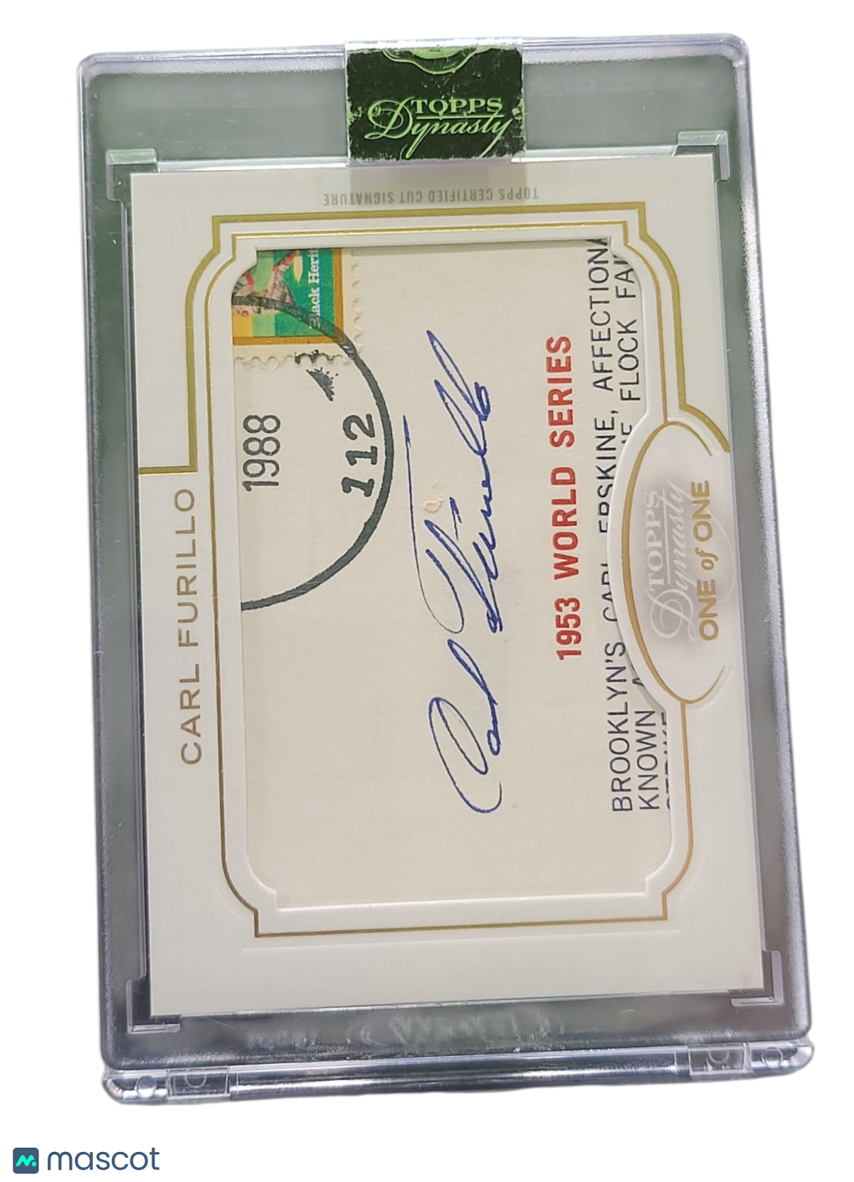 Sports Topps 2020 Topps Dynasty Carl Furillo #Cs-Cf One Of One Cut Signature