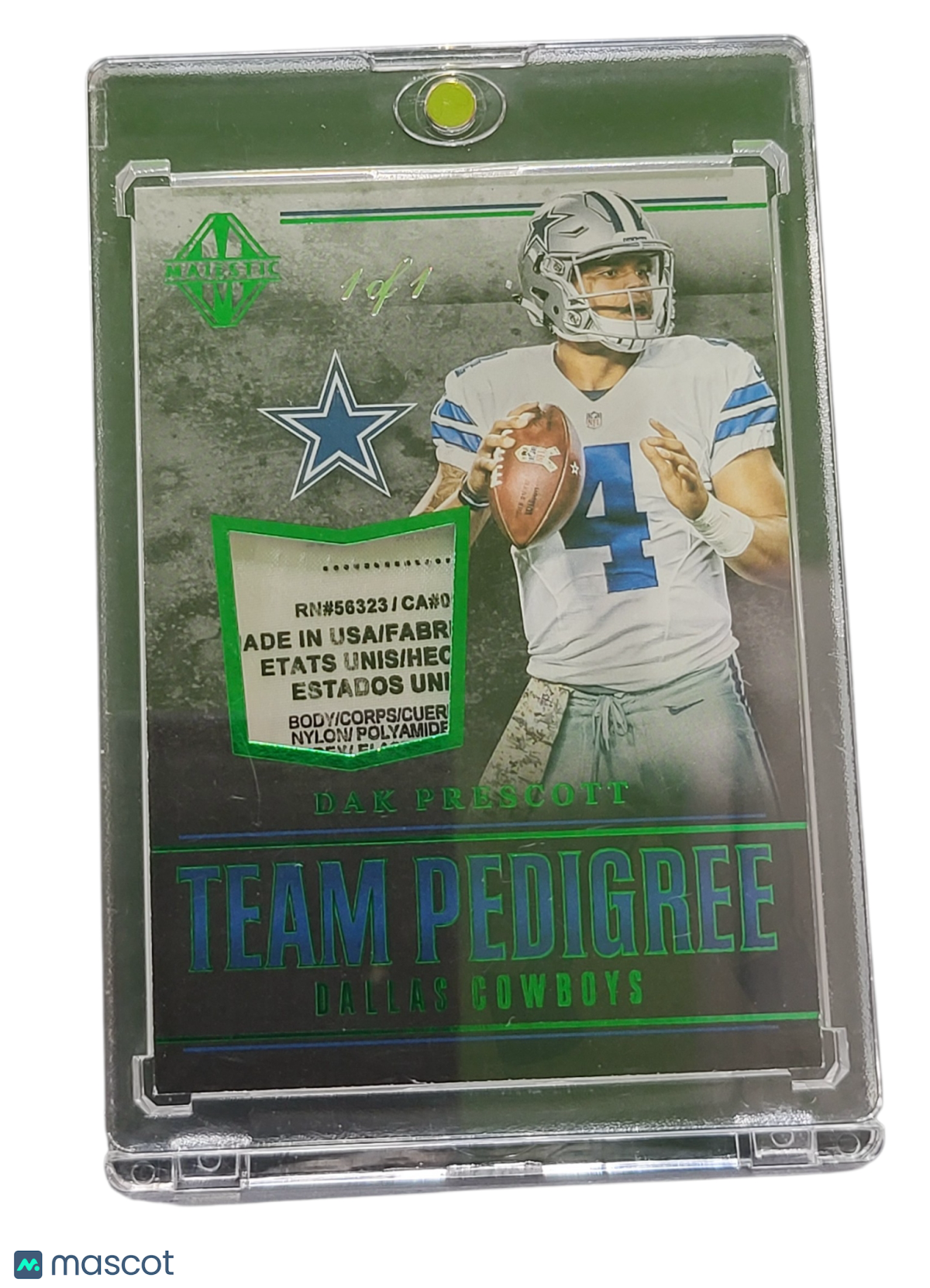 Sports Panini 2017 Panini Majestic Team Dak Prescott #Dc-DP Of Laundry Tag -Worn 1/1