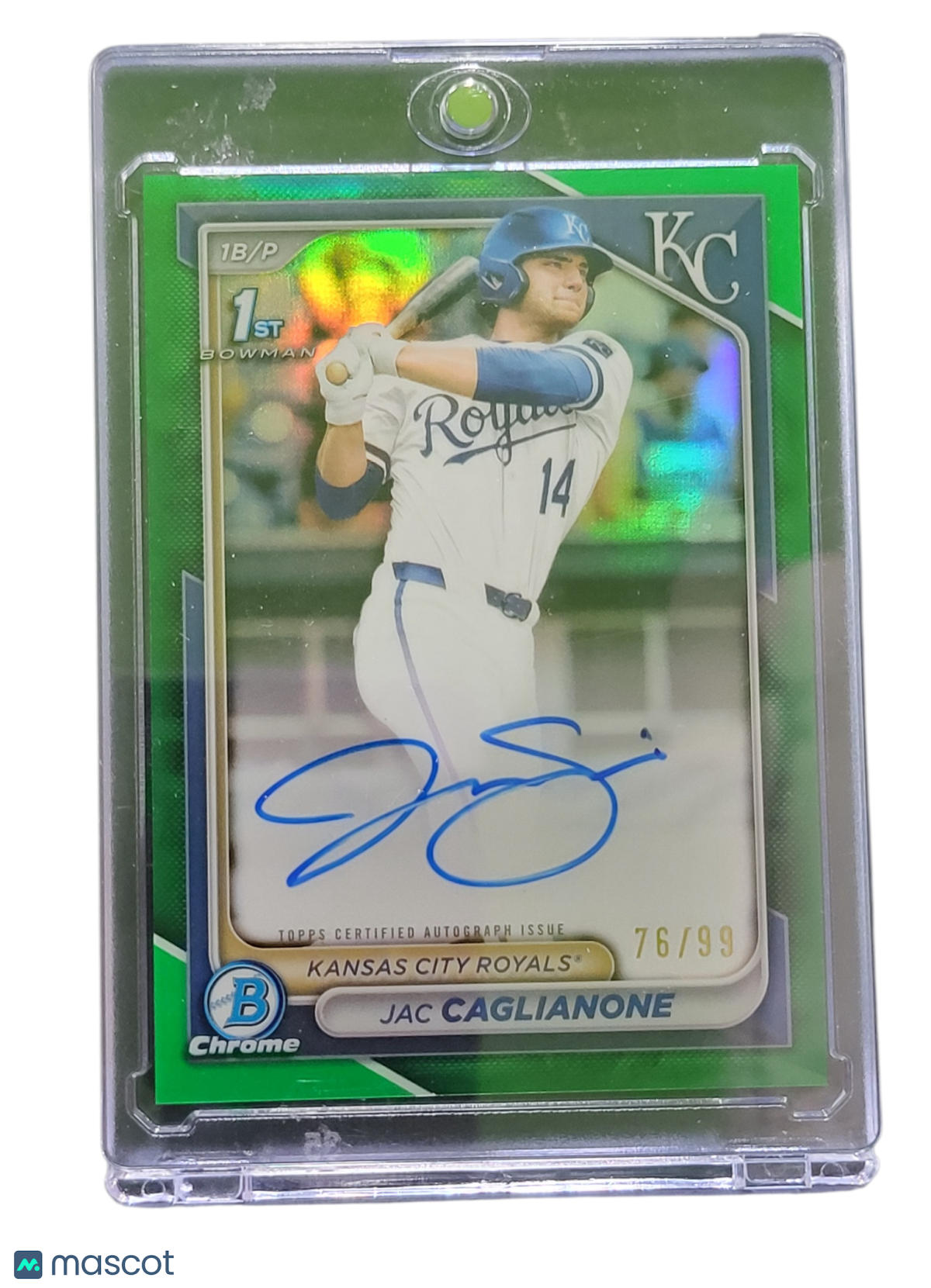 Baseball Bowman 2024 Bowman Chrome Jac Caglianone #Cpa-Jc Green Refractor 76/99 1st Bowman